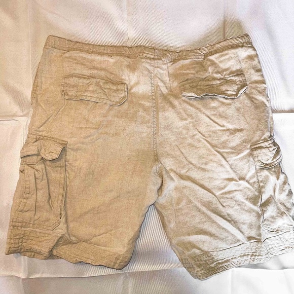 Island Importer Linen Cargo Shorts Men's Med - Picture 8 of 12